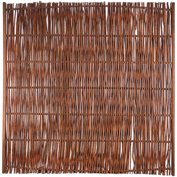 FUEGO Weidengeflechtzaun m. seitl. Rahmen 180 x 180 cm