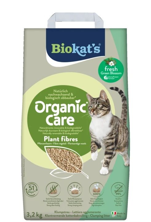 Biokats Organic Care Plant Fibres  Fresh 3,2kg Premiumkatzenstreu