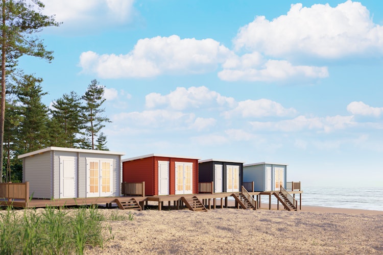 Lasita Maja Gartenhaus Belmont 1 lichtgrau - 28 mm