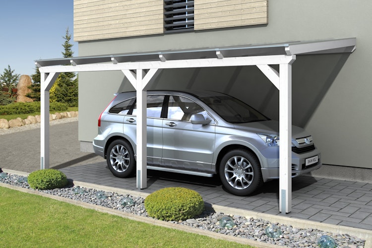 Skan Holz Wandanbau-Carport Vogtland 300 x 541 cm