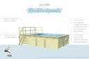 Karibu Rechteck Pool Gr. 3 - 350 x 530 cm - kesseldruckimprägniert Sparset mit Filteranlage 