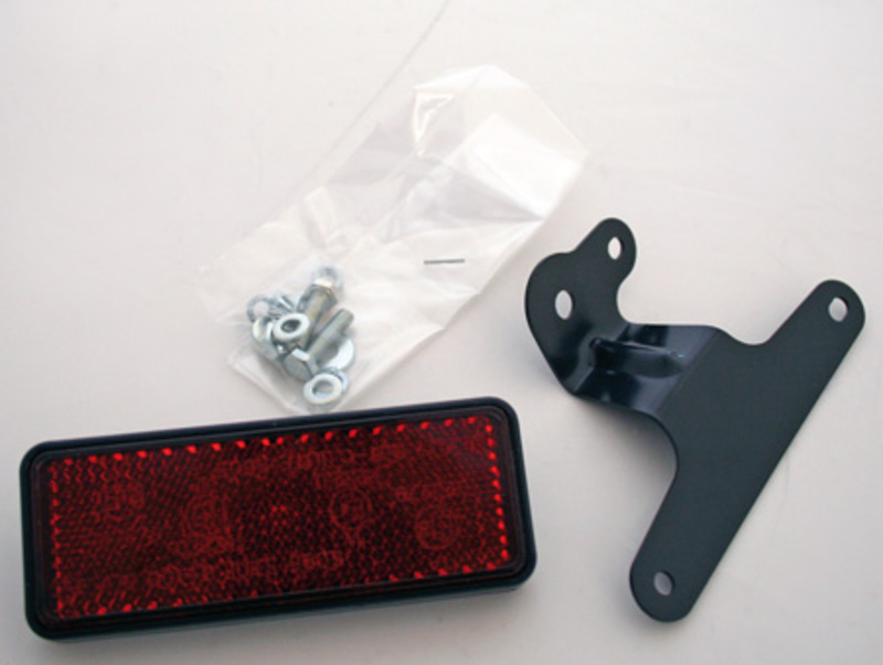 HIGHSIDER smart Rückstrahler Rot Mit Universalhalter, 91,5 x 36 mm (1Stck)