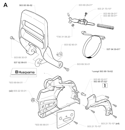 Husqvarna Kettensägen 351, 19993600001-20012200000