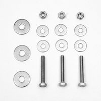 BambusBASIS Montageset GABIONE für Montageschiene - 3 Schrauben, 6 Unterlegscheiben, 3 Muttern, V2A