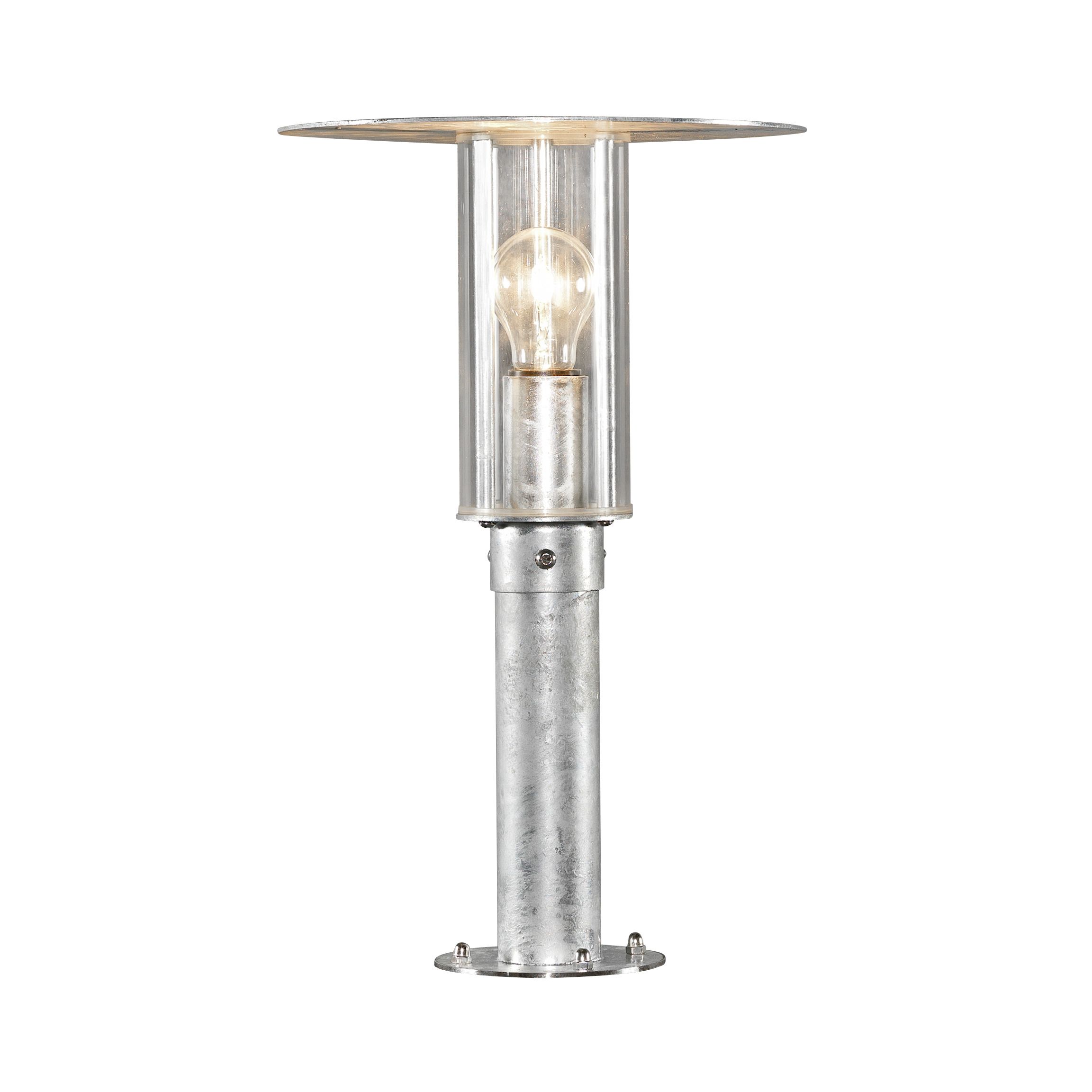 Konstsmide Sockelleuchte Mode, galvanisiert, klares Polycarbonatglas (661-320)
