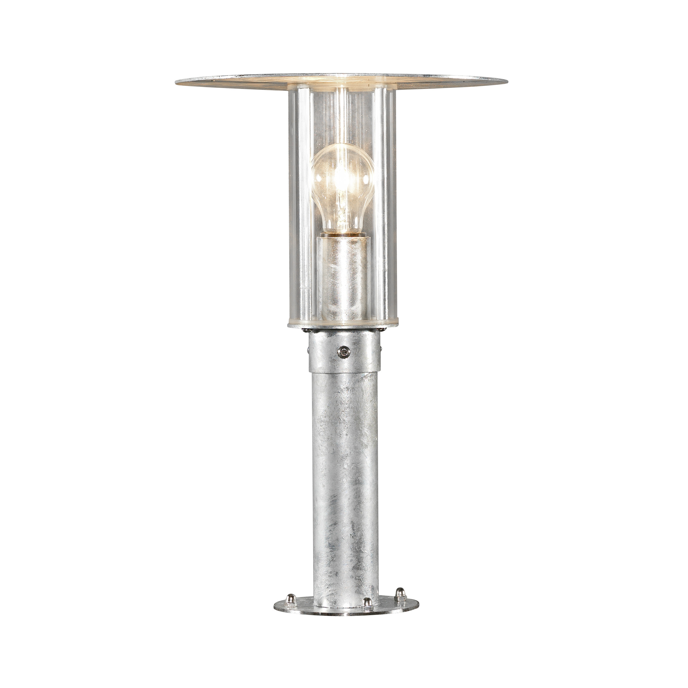 Konstsmide Sockelleuchte Mode, galvanisiert, klares Polycarbonatglas (661-320)