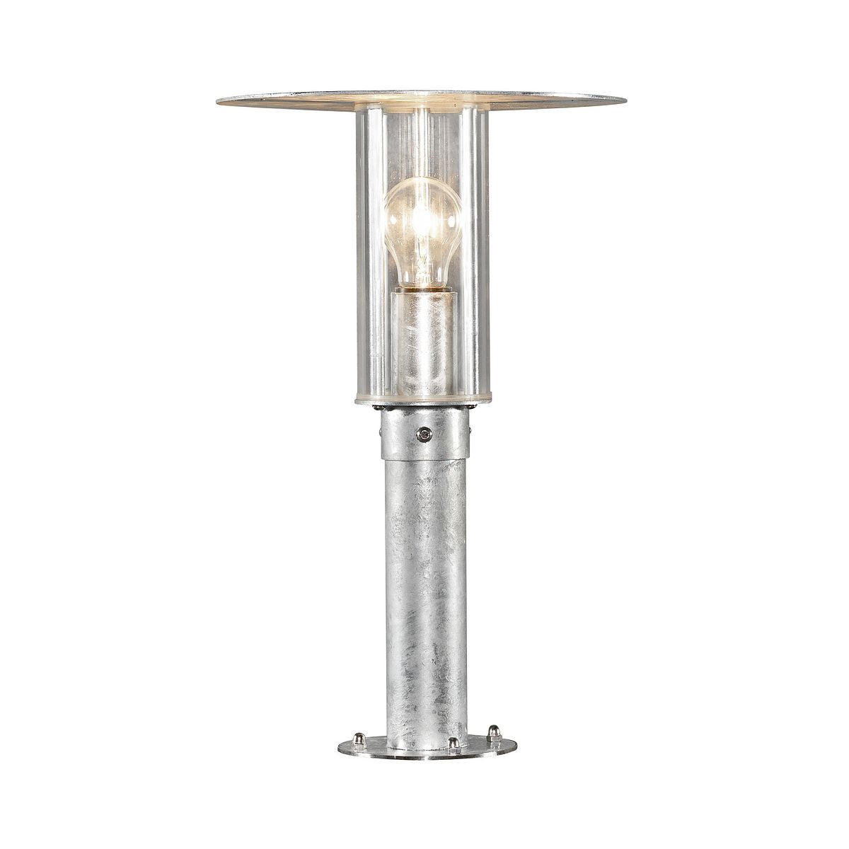 Konstsmide Sockelleuchte Mode, galvanisiert, klares Polycarbonatglas (661-320)