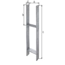 Alberts® H-Pfostenträger 300x60x6mm Gesamtlänge 800mm für verschiedene Pfostenstärken