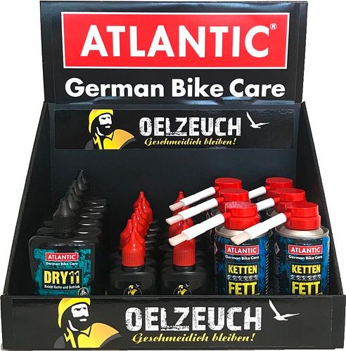 Atlantic Verkaufsdisplay Oelzeuch schwarz / rot