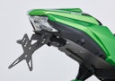 Vorschaubild PROTECH X-SHAPE Kennzeichenhalter SET mit Reflektor und Beleuchtung Alu & Stahl Schwarz für KAWASAKI Ninja 650, Z650