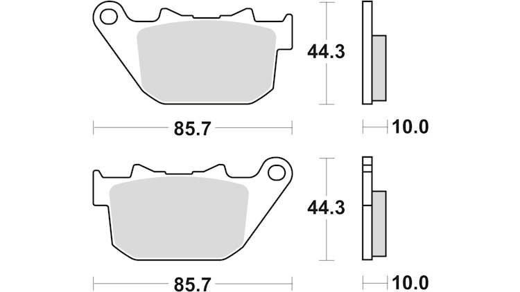 TRW Bremsbelag Typ SH, Sintermetall, Bremsbelag "MCB 754" Satz