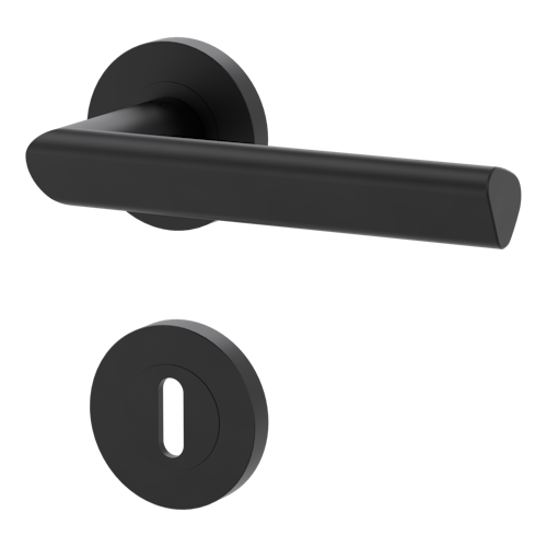 Griffwerk Türgriff TRI 134 - Schraubtechnik, rund, Graphitschwarz