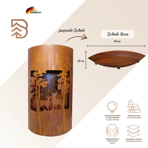 Badeko Set: Nova Hirsch (Säule, Schale & Kugel)