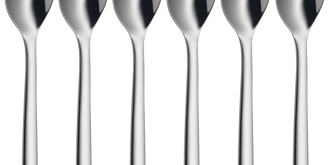 Spezialbesteck Für Eier WMF Nuova Eierlöffel 6er Set – Poliertes Cromargan Edelstahl, Spülmaschinengeeignet – Länge 12 Cm – Für Perfekt Ausgelöffelte Frühstückseier