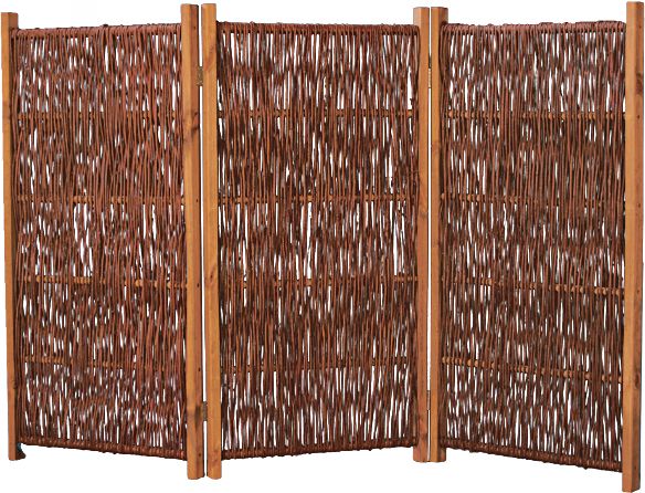 T&J SOFIA Weiden-Paravent 3-teilig 180 x 120 cm