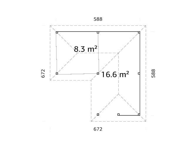 Palmako Pavillon Bianca 24,9 m² Set 510 Slide Plus mit Isolierglas-Schiebetüren