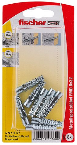 FISCHER Metallspreizdübel FMD 6x32 K (8 Stück)