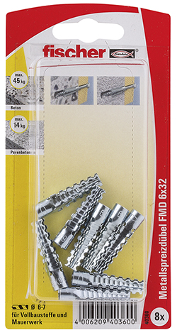Thumbnail - FISCHER Metallspreizdübel FMD 6x32 K (8 Stück)
