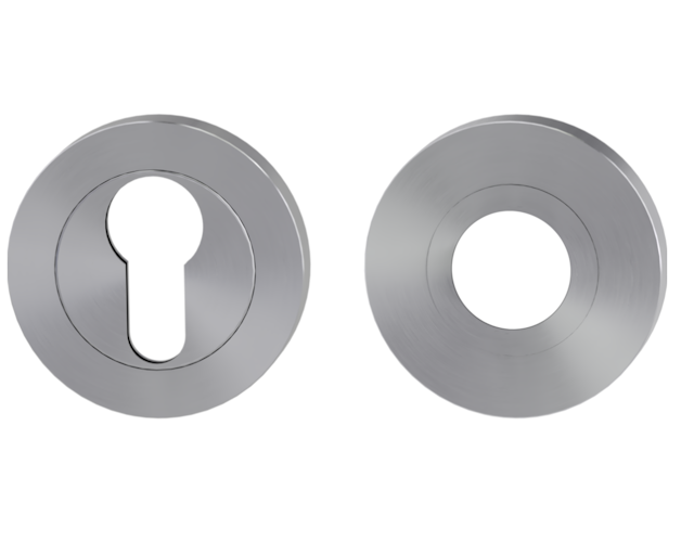 GRIFFWERK Kombi-Innen-Rosettensatz Klipptechnik rund mit Zierring Samtgrau