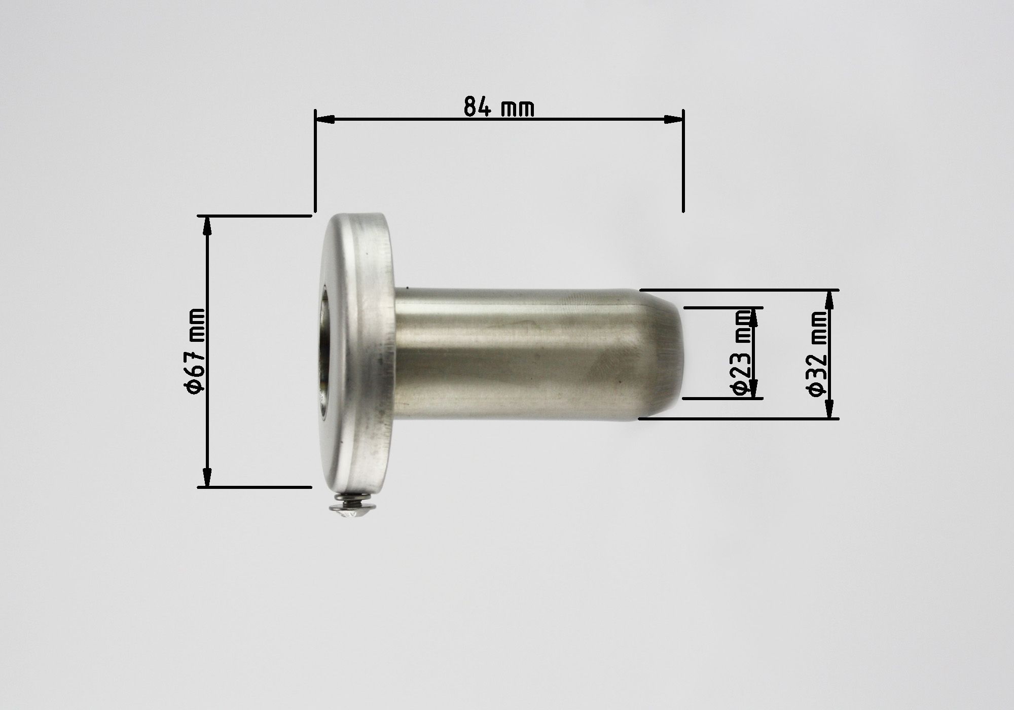 Shark Performance  dB-Absorber Standard Ø32 mm Schraube außen/unten Kopf 67 mm