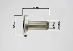 Shark Performance  dB-Absorber Standard Ø32 mm Schraube außen/unten Kopf 67 mm