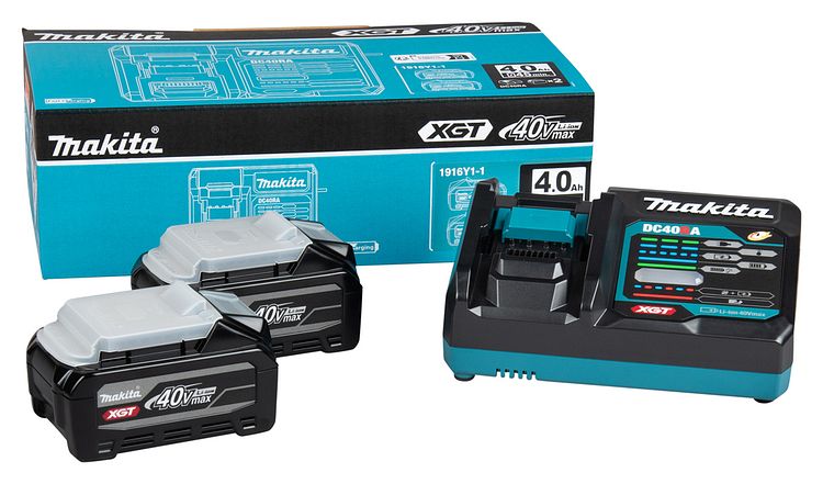 Makita Akku Power Source Kit XGT 2 x 4,0 Ah, XGT 40 V max 1916Y1-1