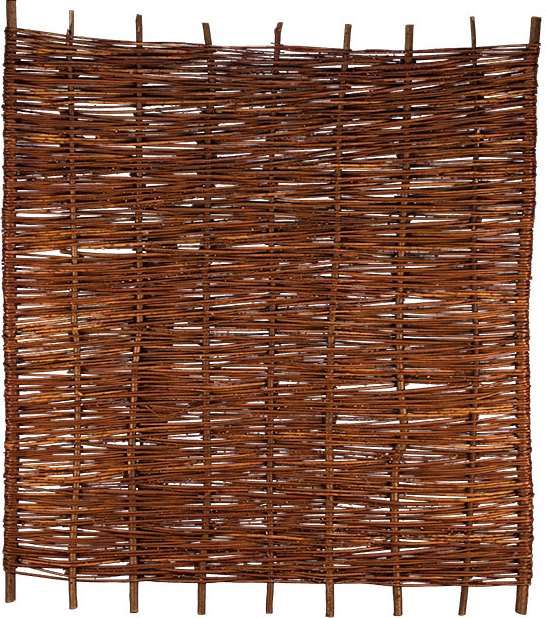 ASO Weidengeflechtzaun, geflochten auf Haselnußruten, 180 x 180 cm