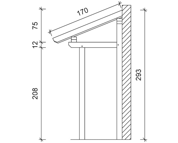 Skan Holz Pultdach Vordach Potsdam