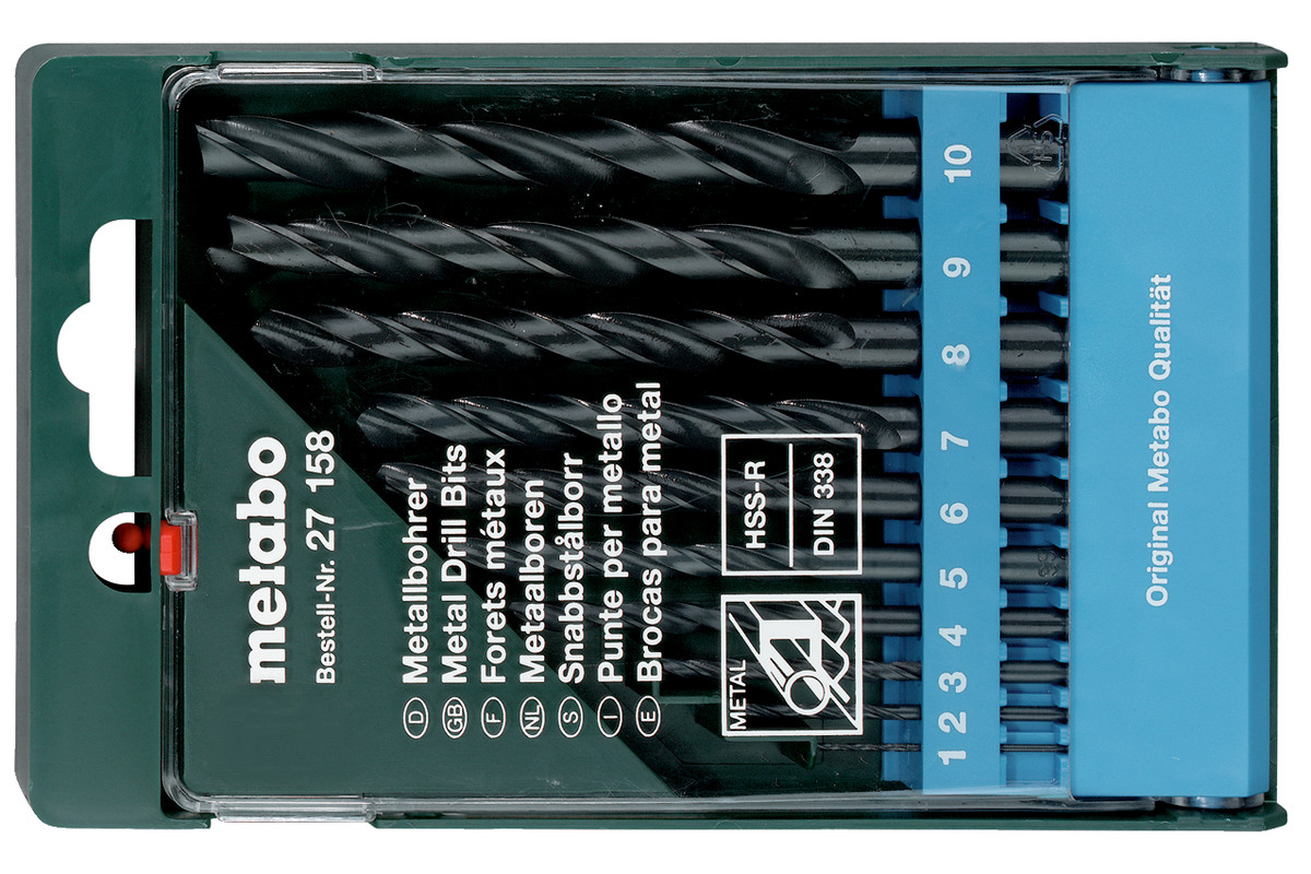 Metabo HSS-R-Bohrerkassette10-teilig