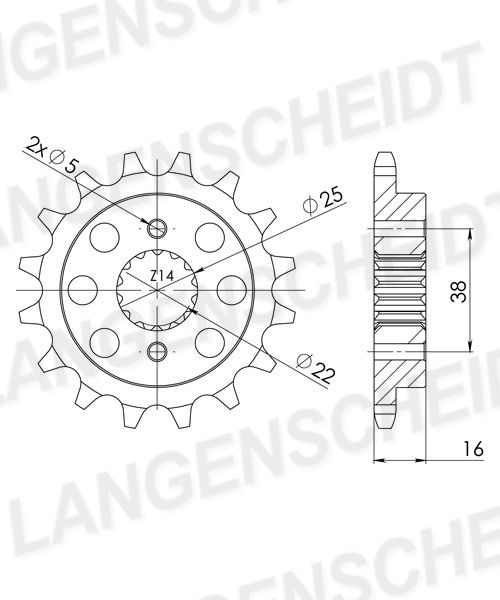 Supersprox Ritzel 525 14Z