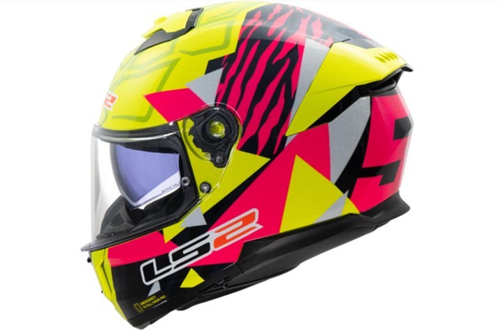 LS2 Integralhelm MX808 Stream II XL Gelb / Pink Tiger