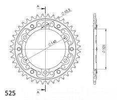Supersprox Stealth-Kettenrad 525 42Z (Gold)