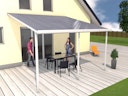 Gutta Standard Terrassendachsystem Typ D/E/F weiß/anthrazit