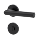 Vorschaubild Griffwerk LUCIA PROFESSIONAL PVD+ Schraubtechnik GK3 Rosetten rund WC Graphitschwarz PVD+