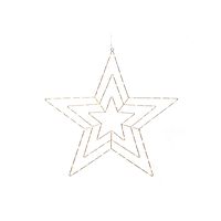 Konstsmide Weihnachtsbeleuchtung  Micro LED Silberstern Ø64cm