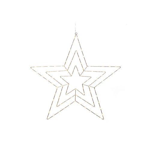 Konstsmide Weihnachtsbeleuchtung  Micro LED Silberstern Ø64cm