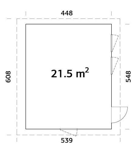 Palmako Nordic+ Gartenhaus Annika 21,5 m² - 160 mm