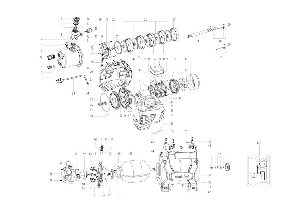 Explosionszeichnung Ersatzteile