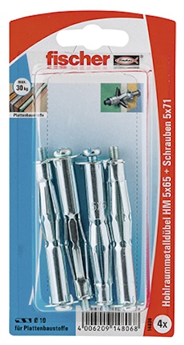 FISCHER Hohlraum-Metalldübel HM 5x65 SK (4 St.)