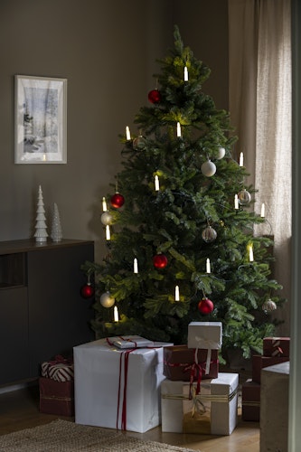 Konstsmide Weihnachtsbeleuchtung LED Baumkette,Topbirnen, 25 warmweißen LEDs