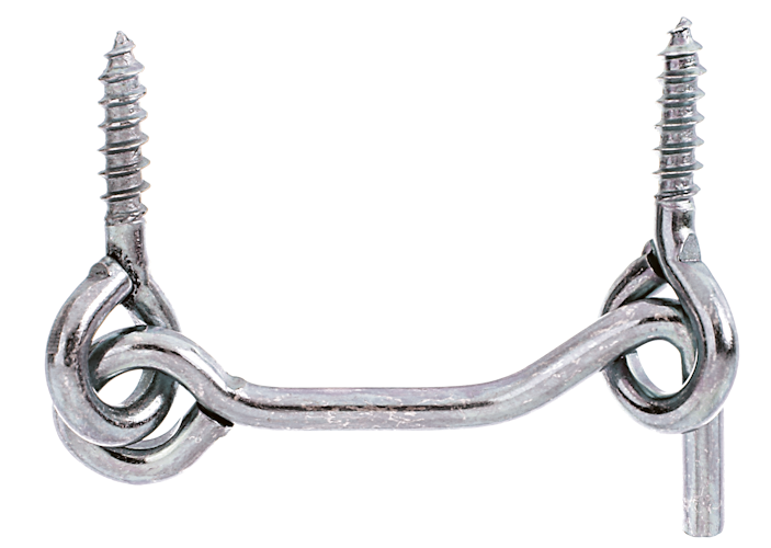 Alberts® Sturmhaken, mit Öse, galvanisch verzinkt dickschichtpassiviert, zum Einschrauben, Haken 60x⌀4 mm,Karte à 1 St. 903800
