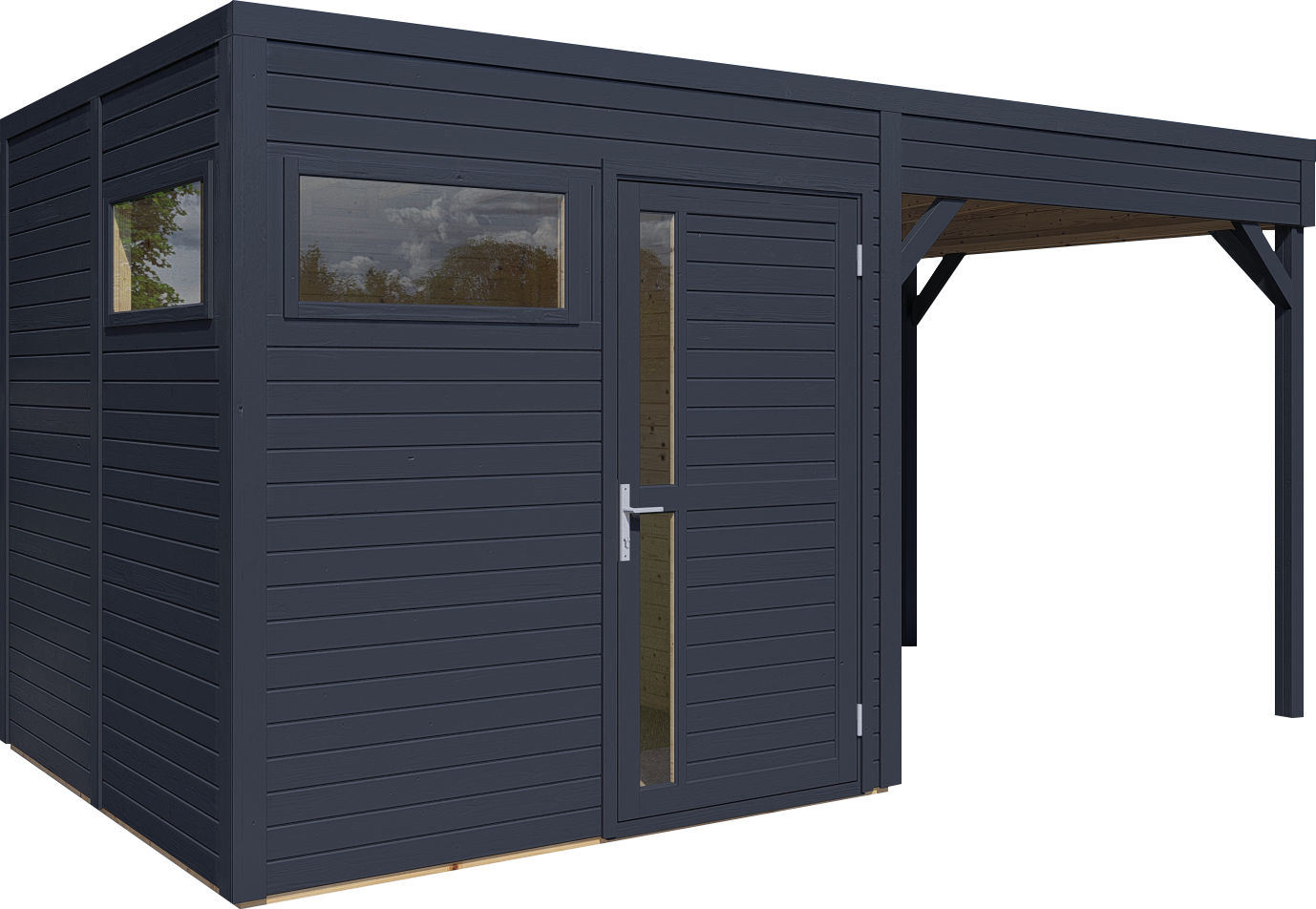 Bertilo Gartenhaus Cubus 2 Lounge - 19 mm anthrazit