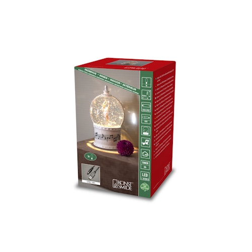 Konstsmide Weihnachtsbeleuchtung Wasserlaterne Ballerina, weiß, rotierend