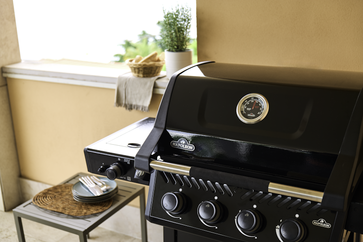 Napoleon Freestyle PRO 425, 4 Hauptbrenner, SIZZLE ZONE Seitenbrenner und Tür, Schwarz