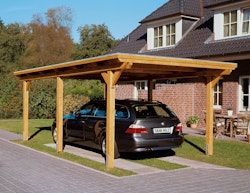 Skan Holz Emsland - Flachdach Carport aus Leimholz Breite 354 cm