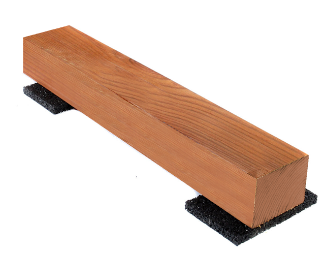 Feuchtigkeitssperre / Gummigranulat Unterleg-Pads für Gartenhäuser 24 Stück