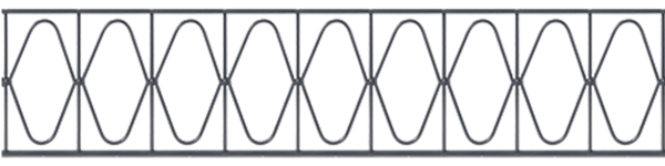 Alberts® Dekorelement Design Eleganz, verzinkt, anthrazit RAL 7016,BxH 2000 x 200 mm 665203
