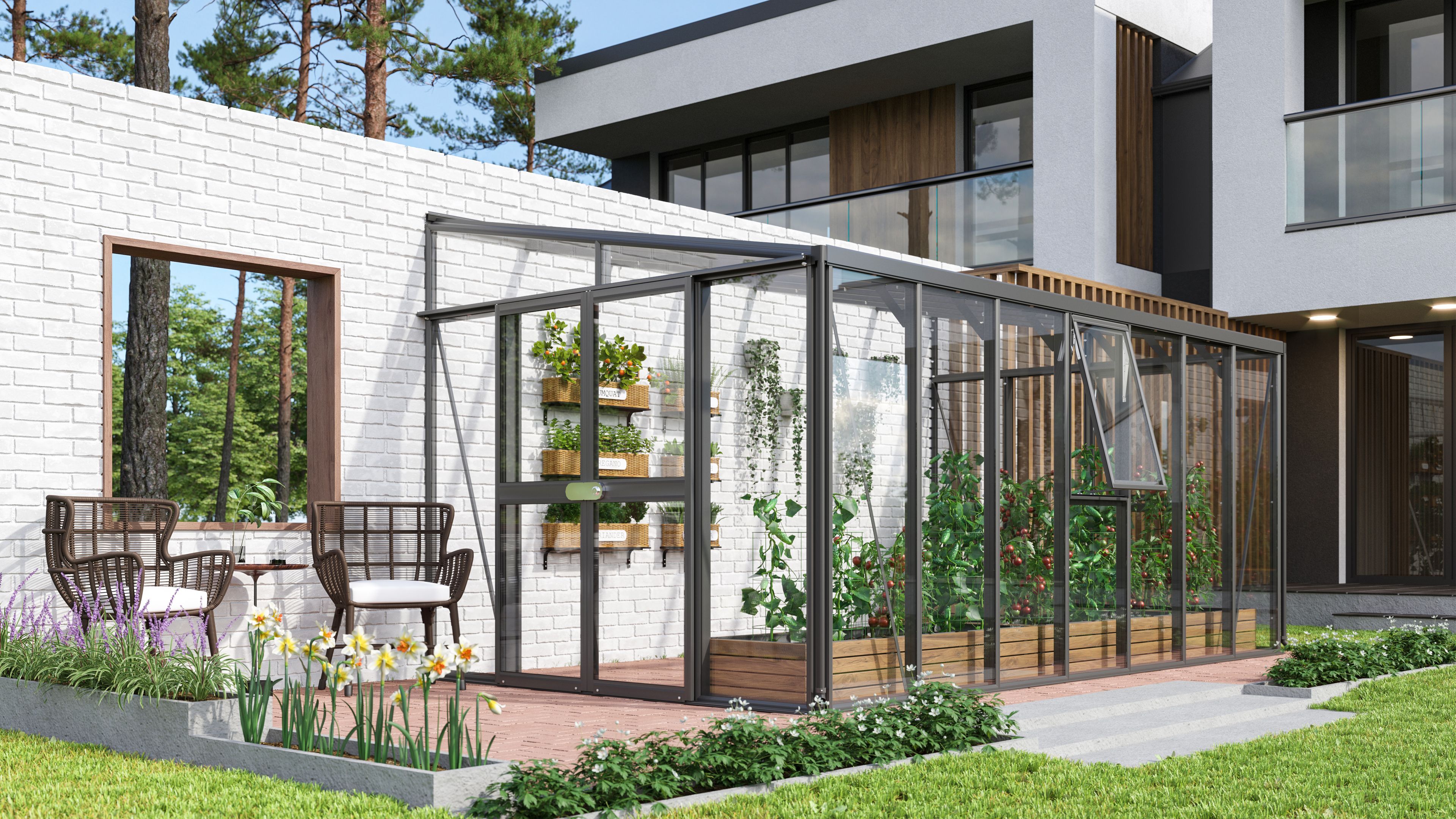 Vitavia Gewächshaus Helena 11900 inkl. 2 Seitenfenstern - 11,8 m²