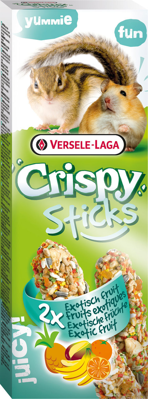 Crispy Sticks Hamster-Eichhörnchen Exotische Früchte 110g (2 Stück) Kleintiersnack