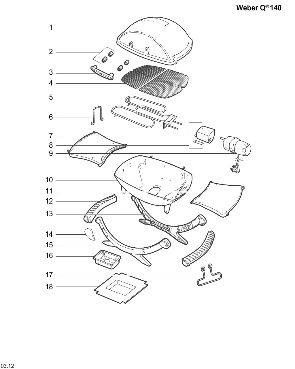 Explosionszeichnung Ersatzteile